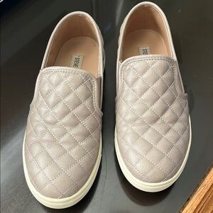 Steve Madden Quilted Slip-On Sneakers - Taupe